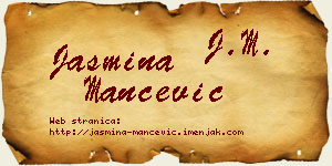 Jasmina Mančević vizit kartica